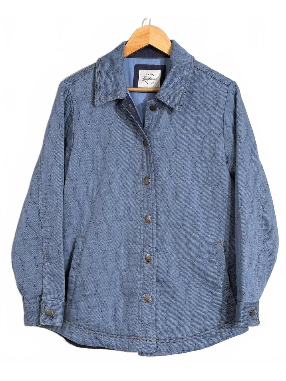 Jachs Girlfriend Quilted Chore Coat Barn Jacket Oversized S Buttondown Shacket